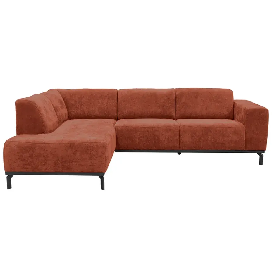 Hoekbank Lola links - terracotta