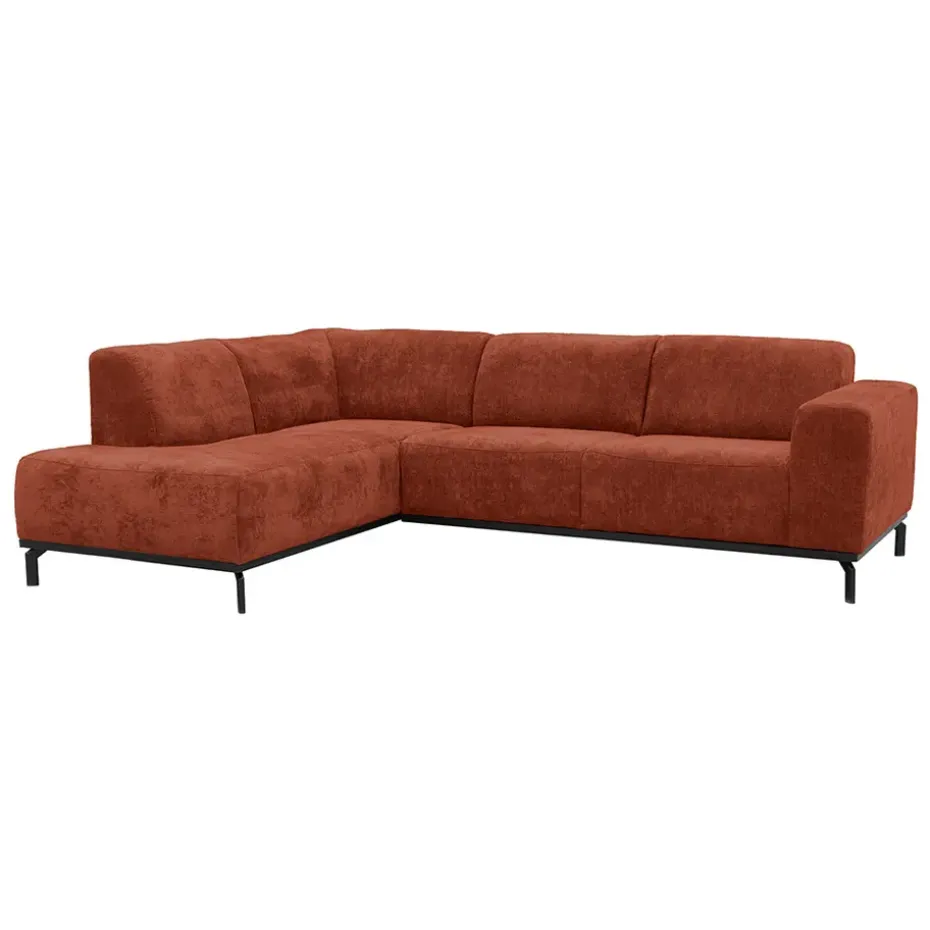 Hoekbank Lola links - terracotta