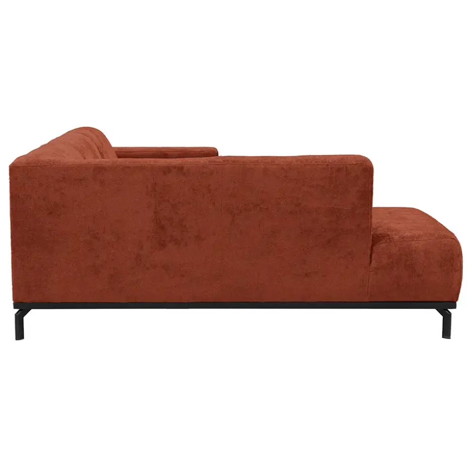 Hoekbank Lola links - terracotta