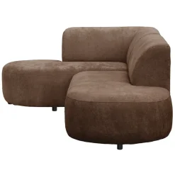 Hoekbank Luna links - stof Rebel - terra