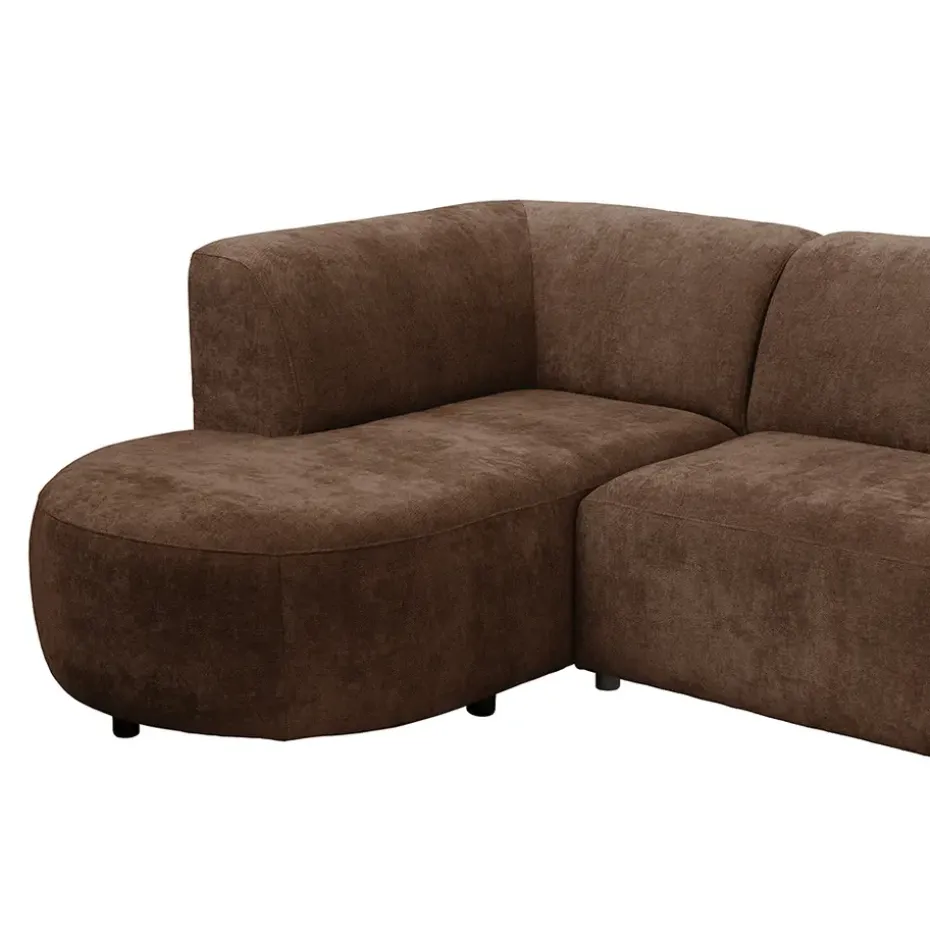 Hoekbank Luna links - stof Rebel - terra