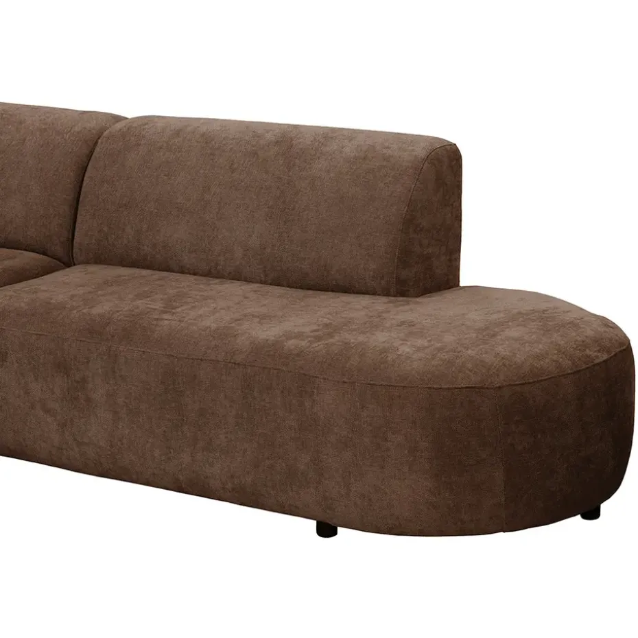 Hoekbank Luna links - stof Rebel - terra