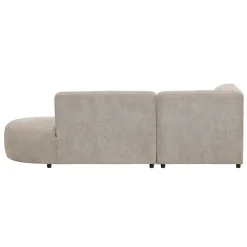 Hoekbank Luna links - stof Rebel - beige