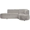 Hoekbank Luna rechts - stof Cremona - beige