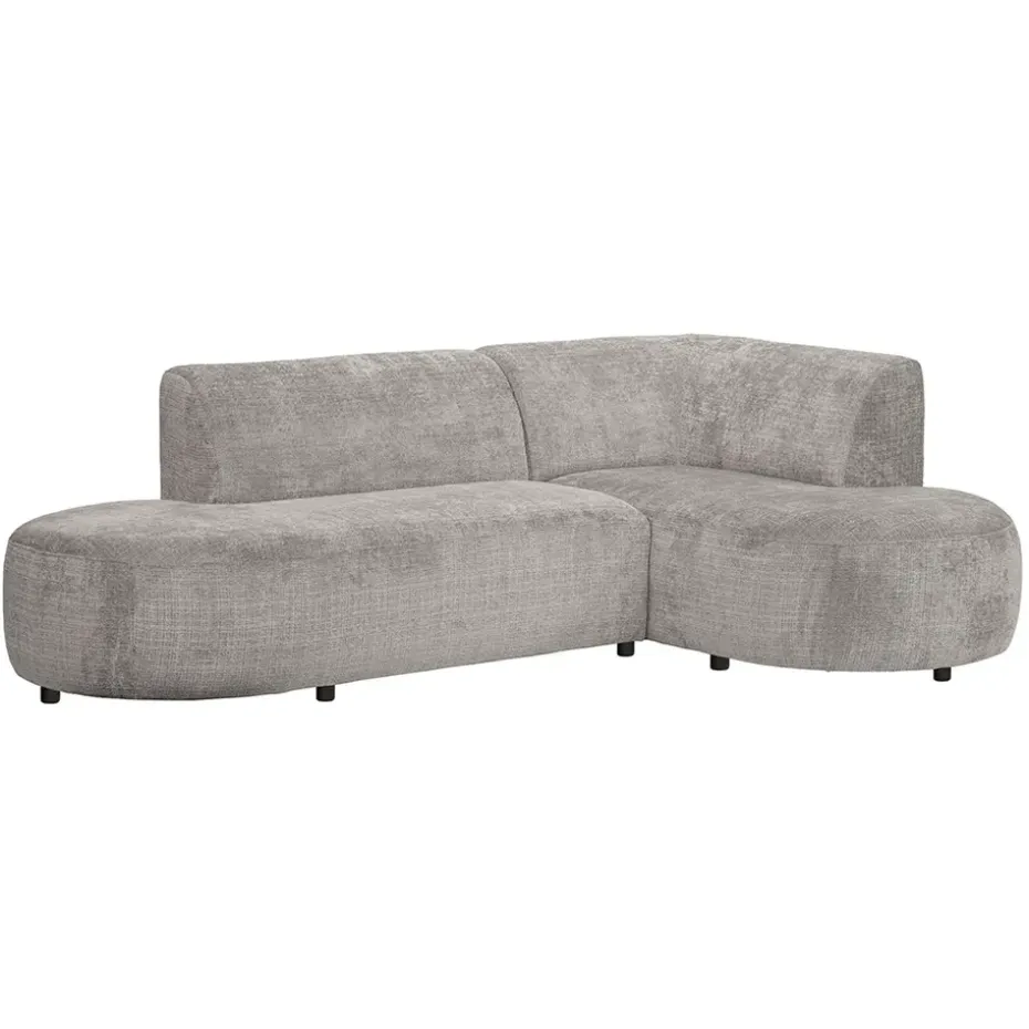Hoekbank Luna rechts - stof Cremona - beige