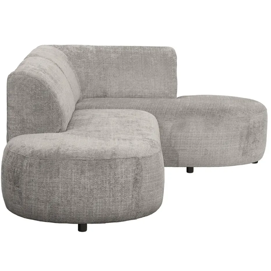 Hoekbank Luna rechts - stof Cremona - beige