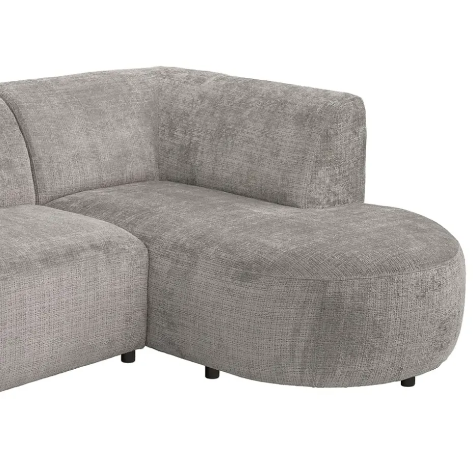Hoekbank Luna rechts - stof Cremona - beige