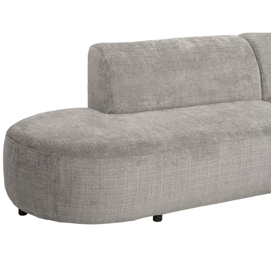 Hoekbank Luna rechts - stof Cremona - beige