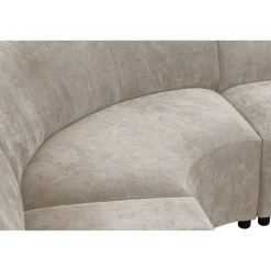 Hoekbank Luna rond - stof Rebel - beige