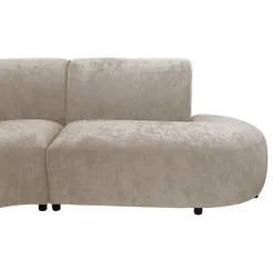 Hoekbank Luna rond - stof Rebel - beige