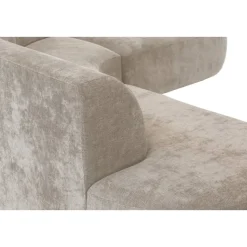 Hoekbank Luna rond - stof Rebel - beige