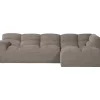 Hoekbank Tibas rechts - stof Raven - beige