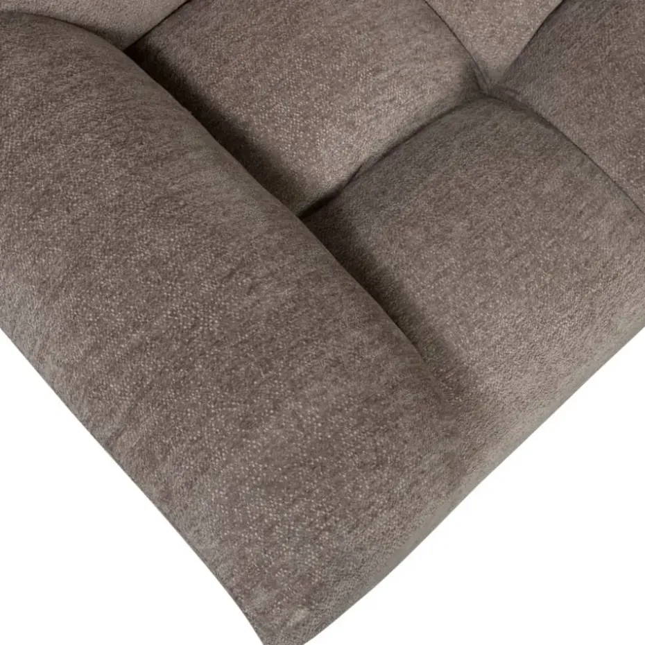 Hoekbank Tibas rechts - stof Raven - beige