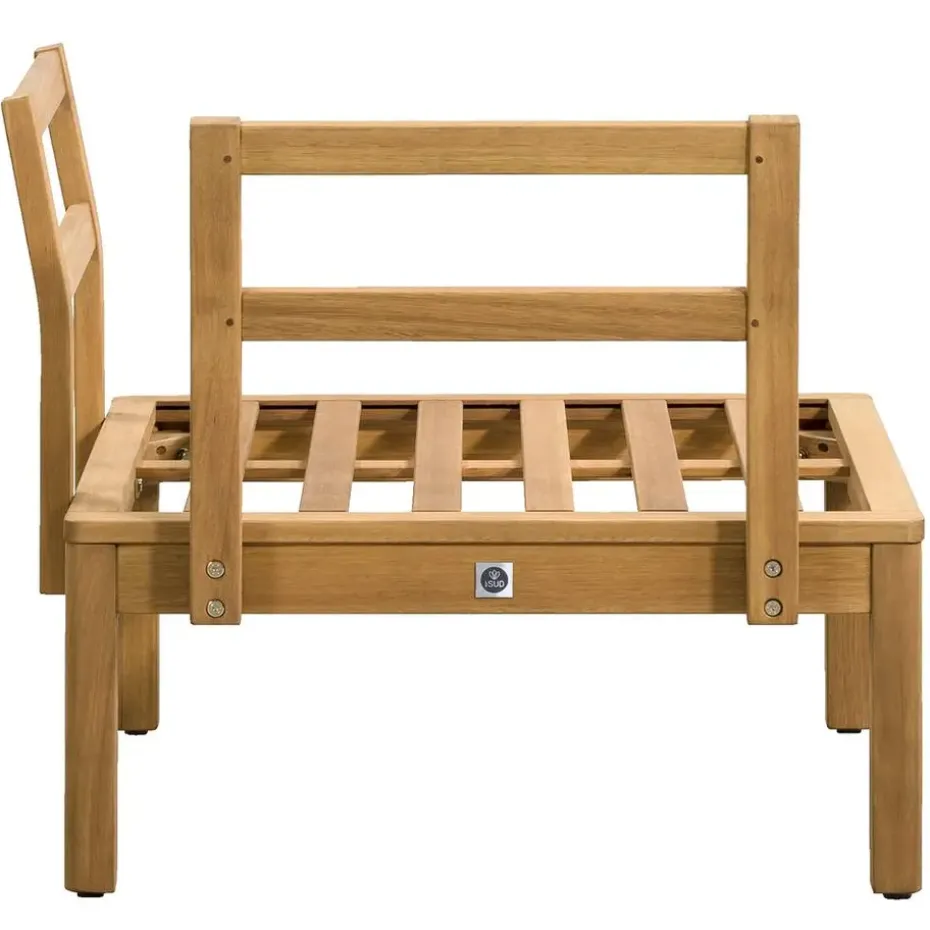Hoekfauteuil Orleàns - eucalyptushout - 78x78x65 cm