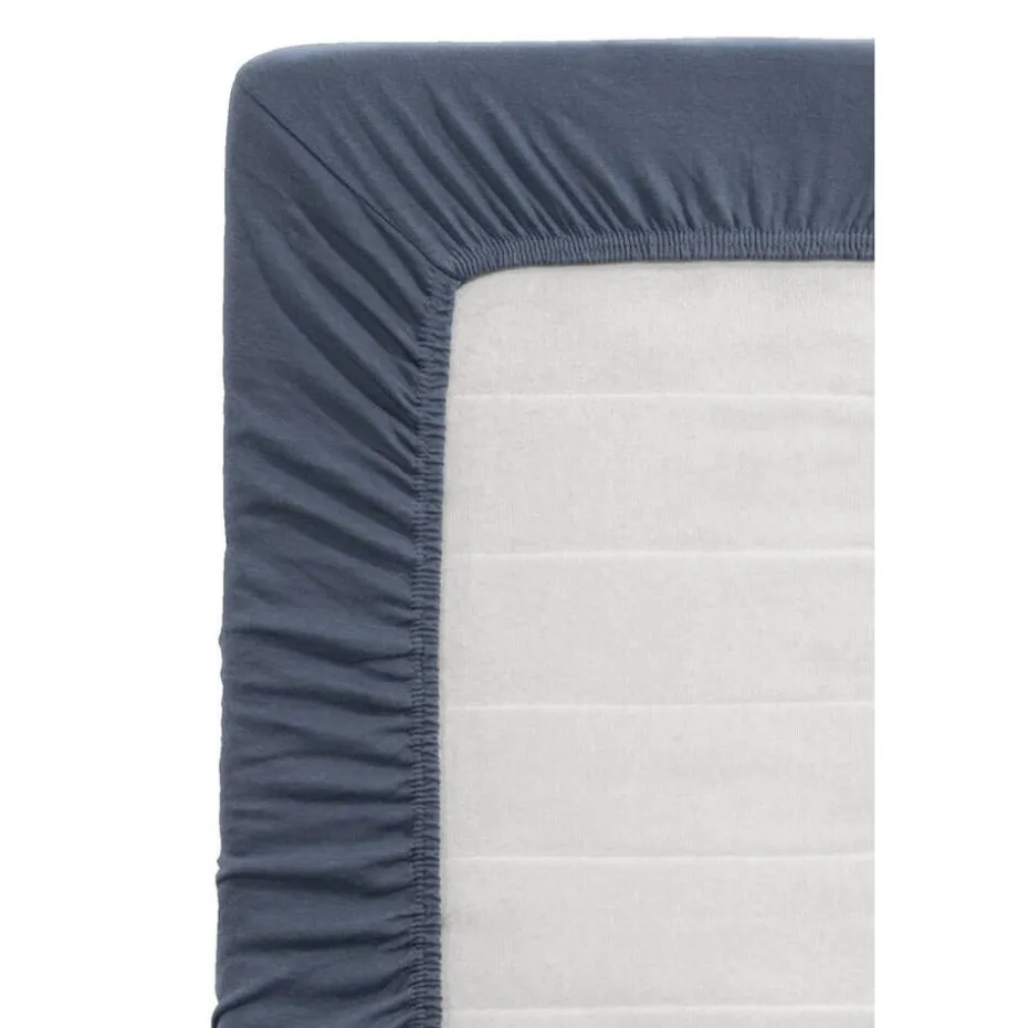 Hoeslaken Jersey - donkerblauw - 90x200 cm
