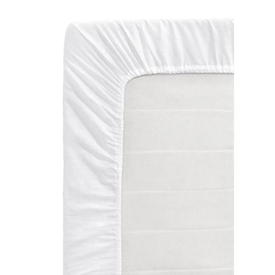 Hoeslaken Katoen - wit - 90x200x22 cm
