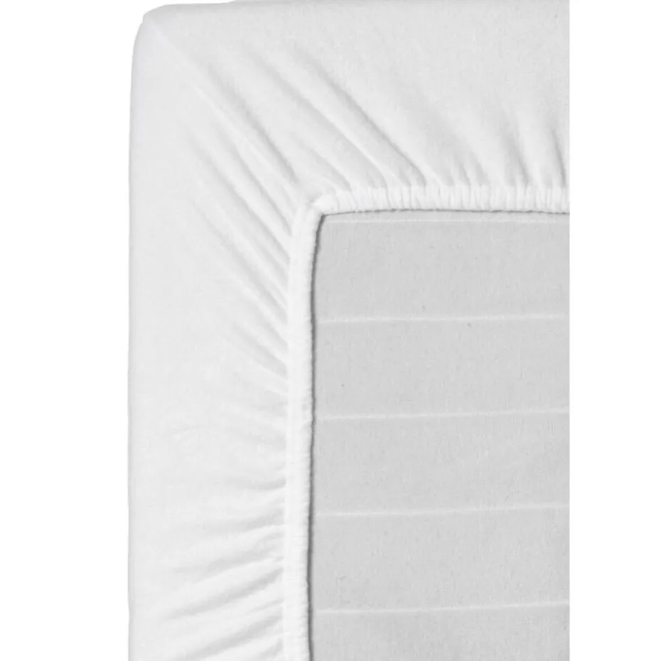 Hoeslaken Molton katoen - wit - 180x200 cm