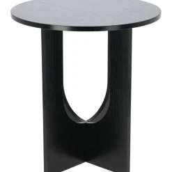 Home & Styling Bijzettafel Bari - zwart - D38x H42 cm - mdf hout