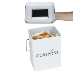 Home deco factory afvalbakje voor aanrecht - 5L - groen - compost