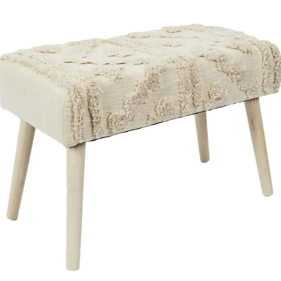 Home Deco Factory Bijzet krukje Berber Mirage - hout - 60 x 40 cm
