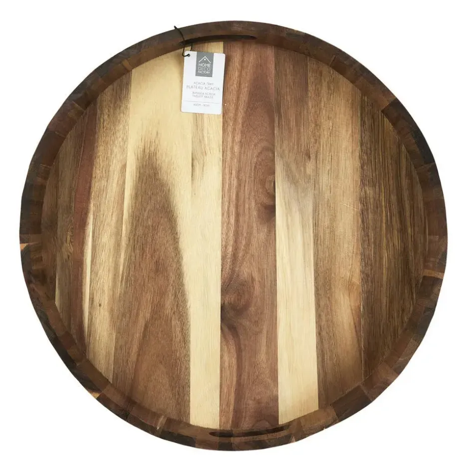 Home Deco Factory dienblad van Acacia - 40 x 5 cm - bruin