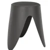 Home Deco Factory zit kruk - kunststof - antraciet - 30 x 46 cm