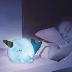 Home Deco Kids LED Nachtlampje - Walvis - aan/uit knop - 20 cm
