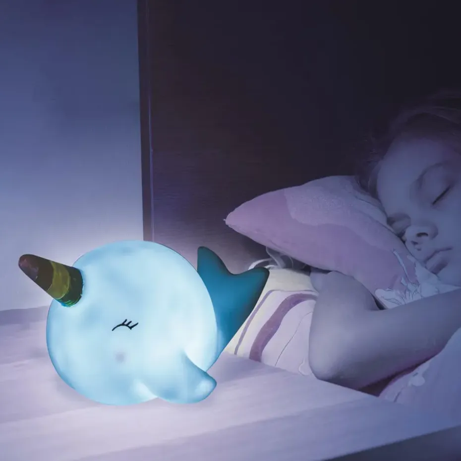Home Deco Kids LED Nachtlampje - Walvis - aan/uit knop - 20 cm