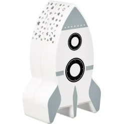 Home Deco Kids Nachtlampje - Raket met muurprojectie - 15 cm