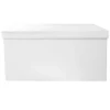 Home Deco Poef - Essence - MDF/polyester - wit - 76 x 38 cm
