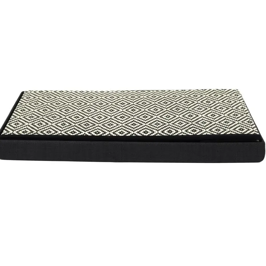 Home Deco Poefje - opbergbox - donkerbruin/zwart - 76 x 38 cm