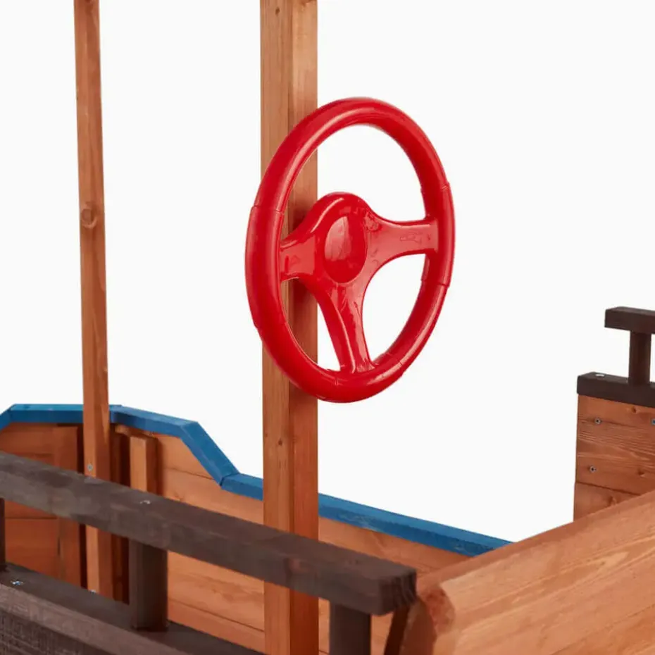 HOME DELUXE - Scheepszandbak met bankje MATSCHEKISTE - 160 x 78 cm