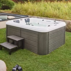 HOME DELUXE Buiten whirlpool BEACH Met treden en thermische afdekking