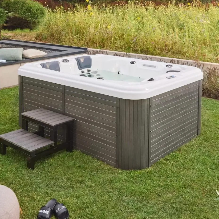 HOME DELUXE Buiten whirlpool BEACH Met treden en thermische afdekking