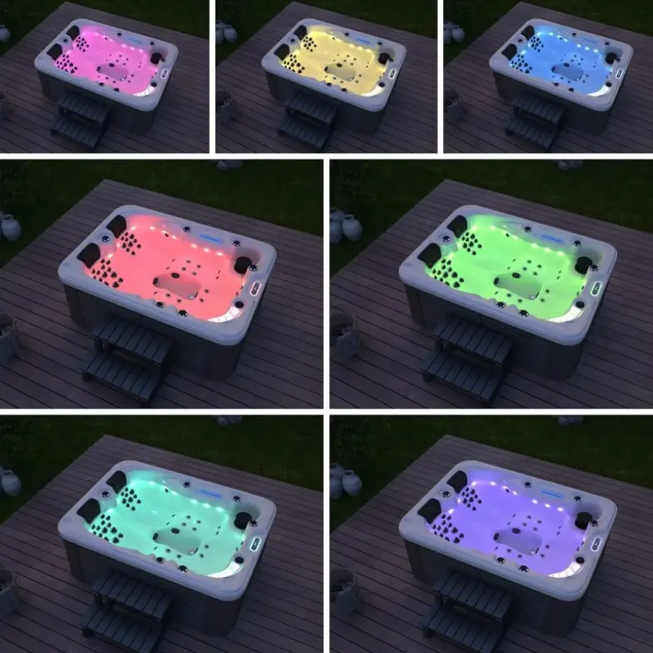 HOME DELUXE Buiten whirlpool BEACH Met treden en thermische afdekking