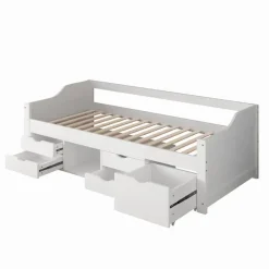 HOME DELUXE COSMOS kinderbed met lades en matras - 90 x 200 cm wit