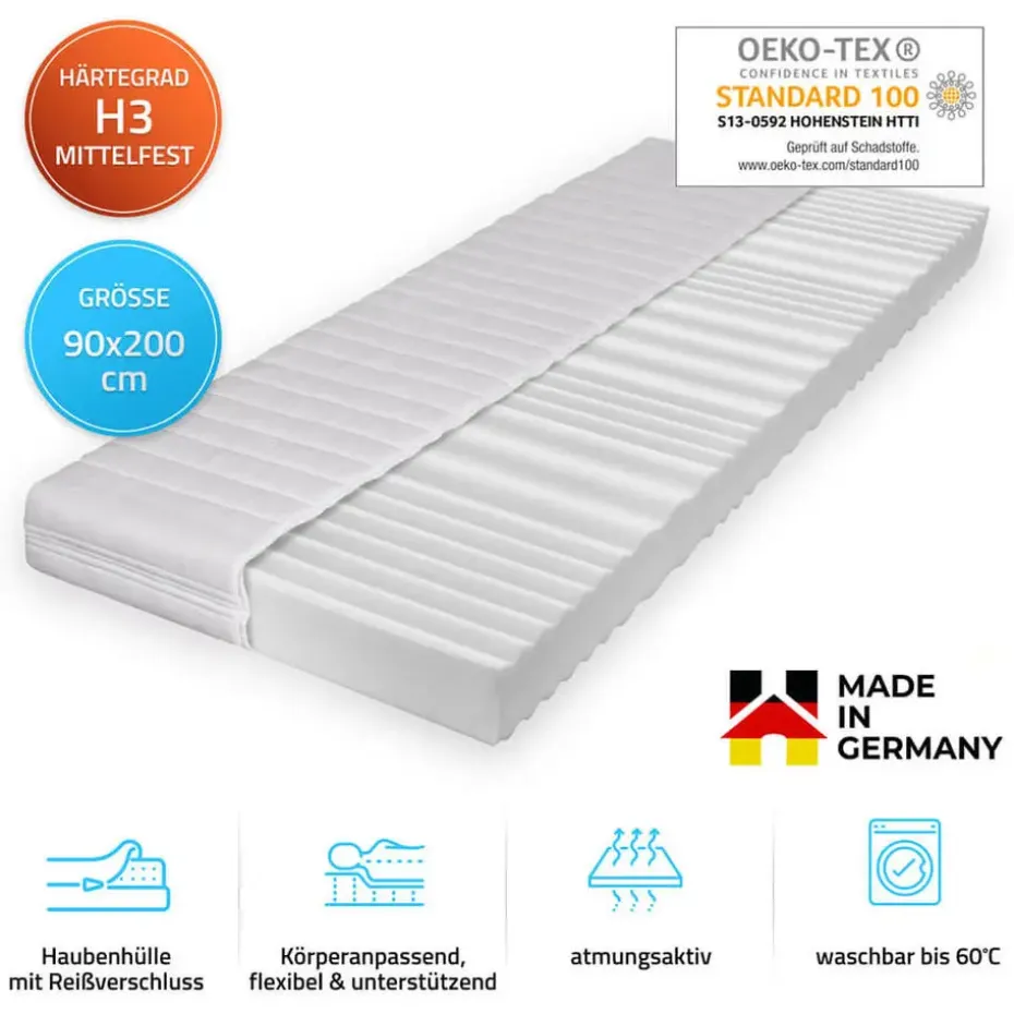 HOME DELUXE COSMOS kinderbed met lades en matras - 90 x 200 cm wit