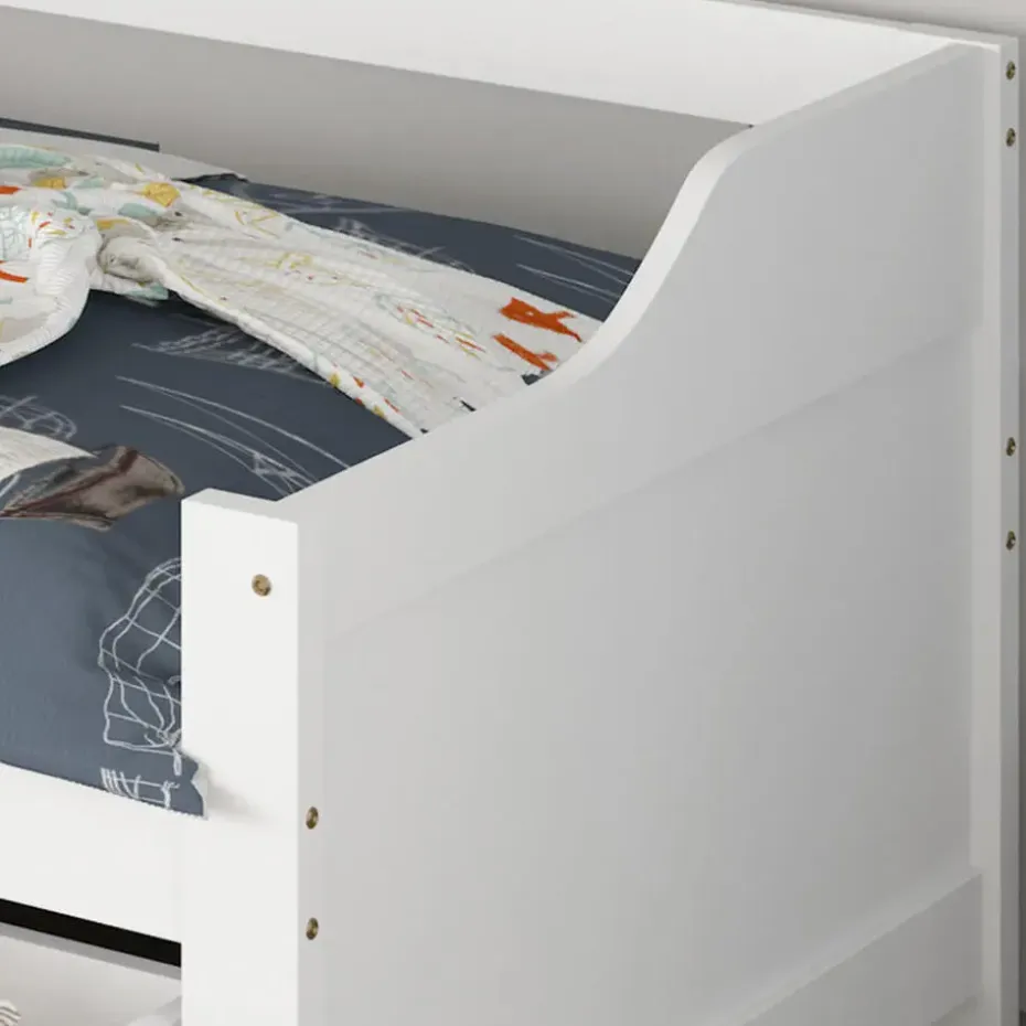 HOME DELUXE COSMOS kinderbed met lades - 90 x 200 cm wit