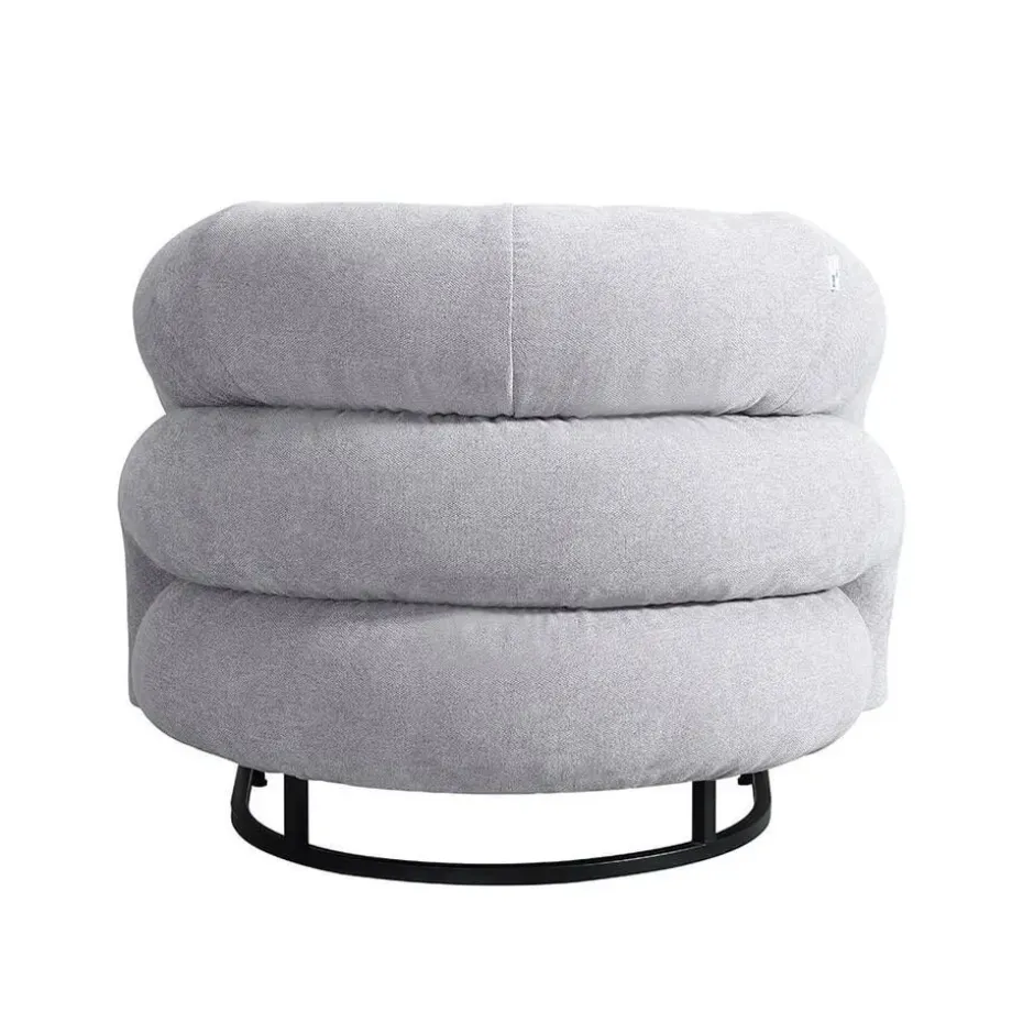 HOME DELUXE fauteuil MACA fluweel stof beige - 95 x 73 x 88 cm