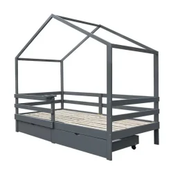 HOME DELUXE kinderbed WOLKENLAND grijs met lades