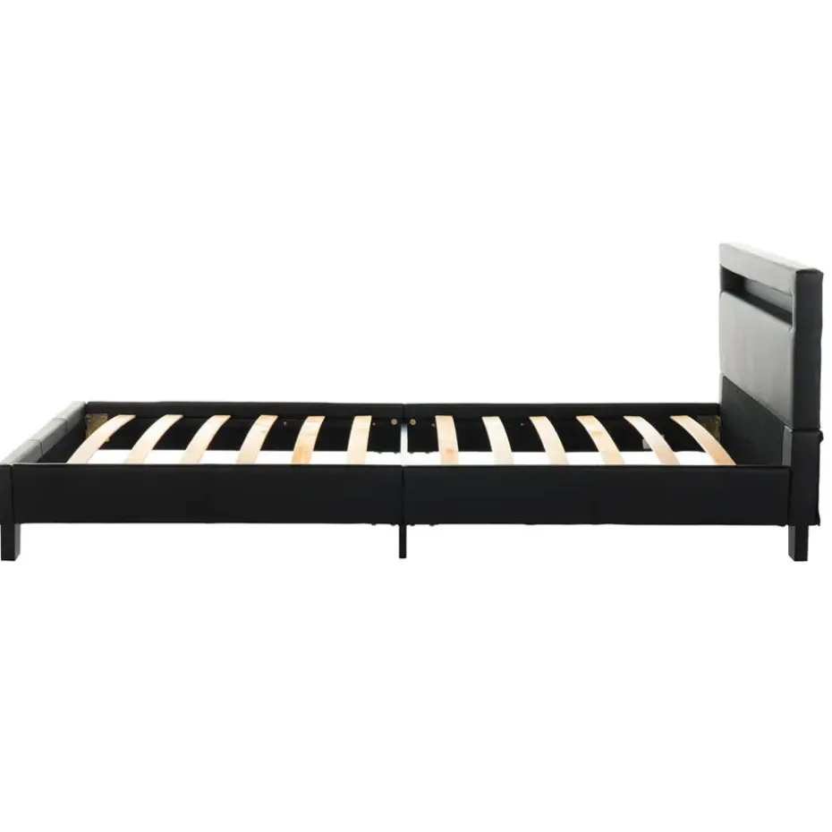 HOME DELUXE LED bed ASTRO zwart 90 x 200 cm