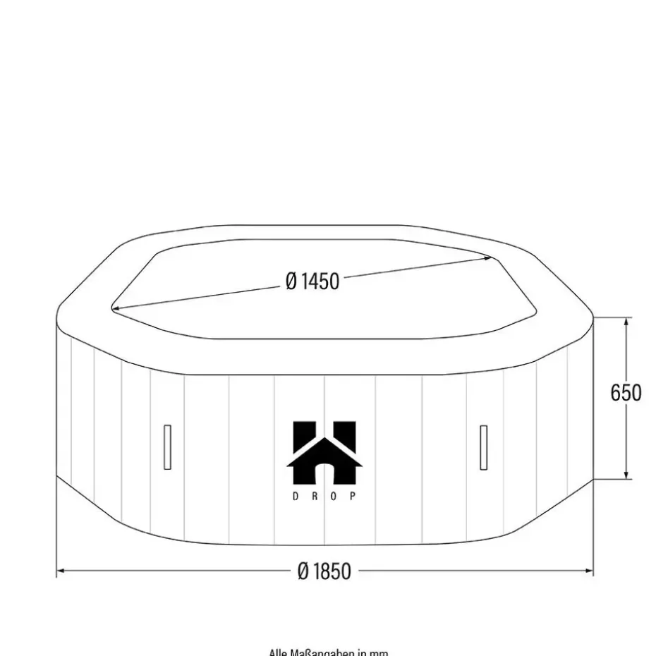 HOME DELUXE Opblaasbare Hottub Drop Zwart