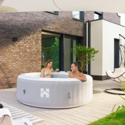 HOME DELUXE Opblaasbare Whirlpool Splash Grijs 4 st.