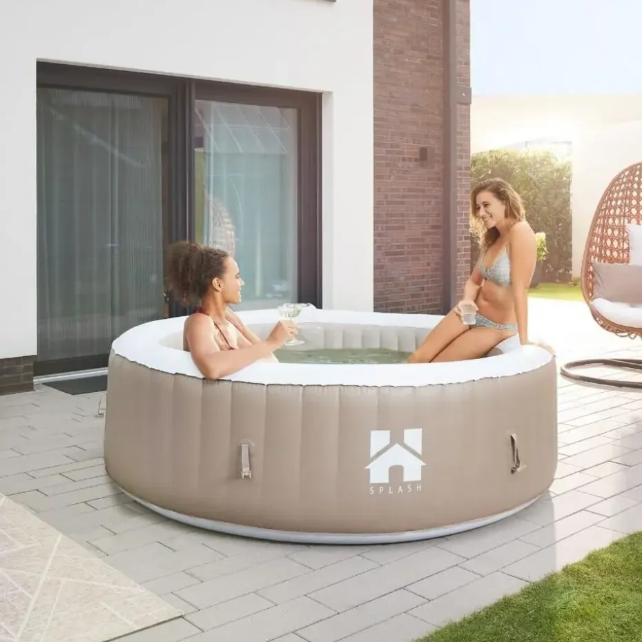 HOME DELUXE Opblaasbare Whirlpool Splash Beige 4 st.