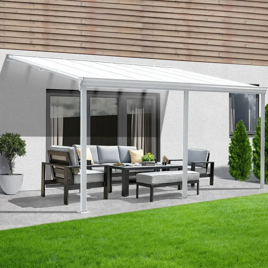 HOME DELUXE terrasoverkapping SOLIS wit 496 / 503 x 300 / 303 x 278 / 226 cm