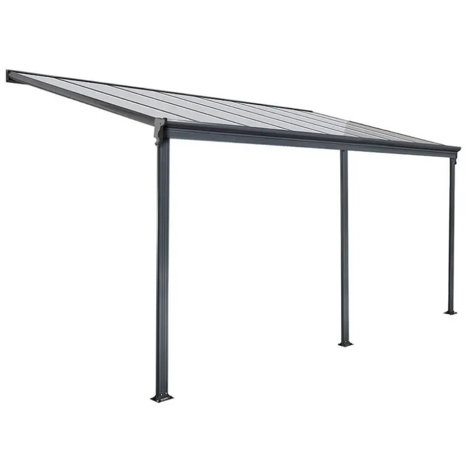 HOME DELUXE terrasoverkapping SOLIS grijs 496 / 503 x 300 / 303 x 278 / 226 cm