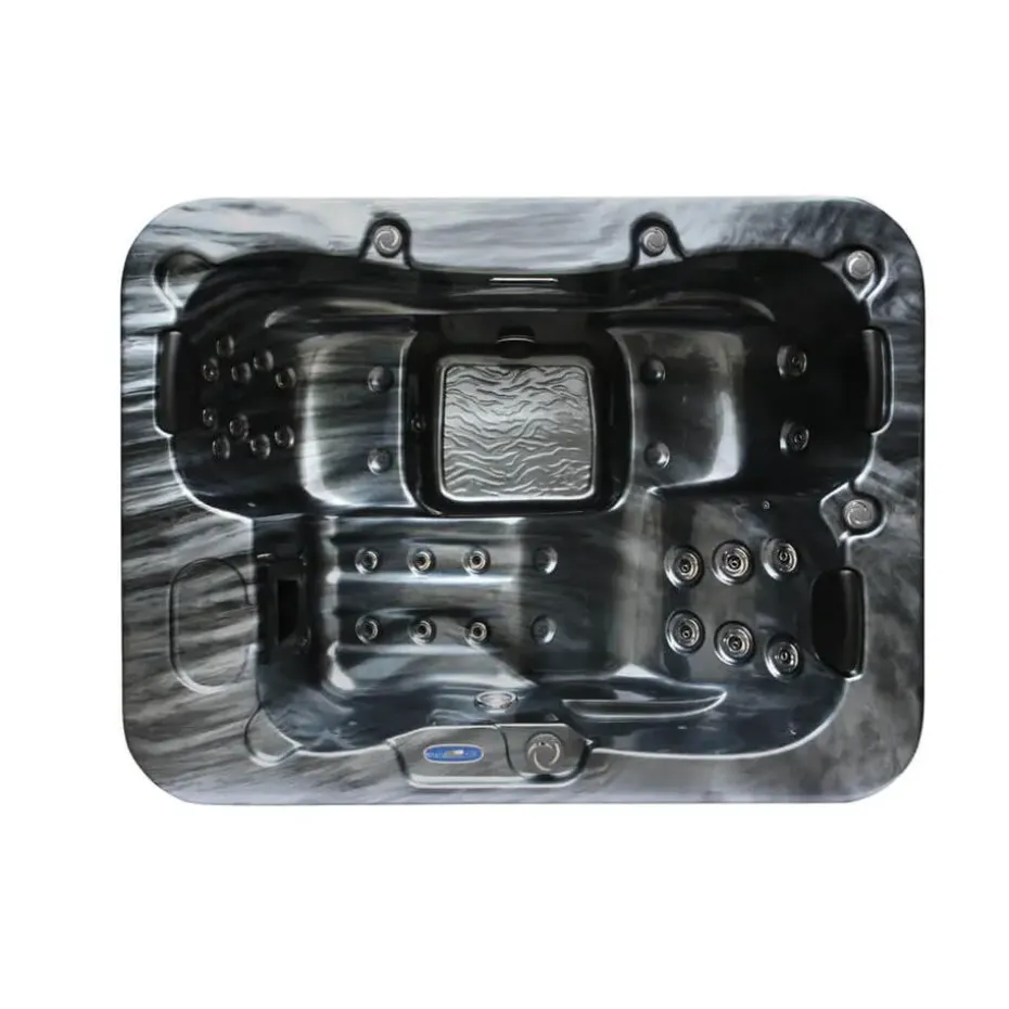 HOME DELUXE Whirlpool buiten ZWART MARBLE Puur
