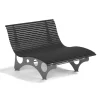 HOME DELUXE WPC golfligstoel NIRA antraciet - 148 cm