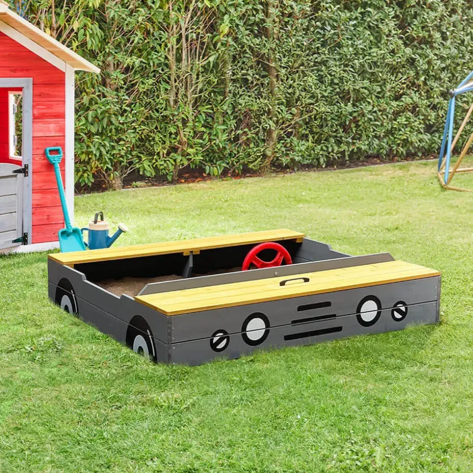 HOME DELUXE Zandbak KIDDY - Lichtgrijs
