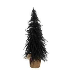 House of Seasons Kunstkerstboom in Jute - H60 x Ø32 cm - Zwart
